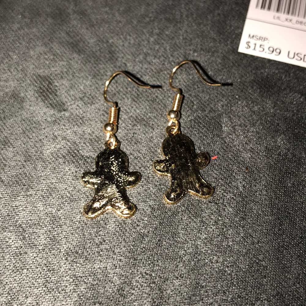 Gingerbread dangle earrings - Picture 7 of 7
